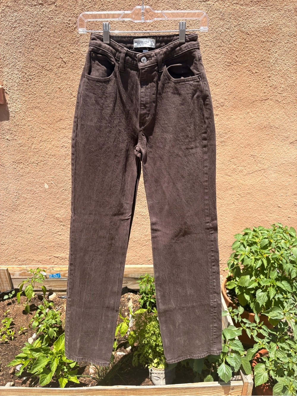 Abercrombie & Fitch Brown 90s Relaxed Fit High-Rise Curve Love Jeans